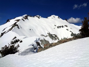 Looking along the ridge to the East Peak 